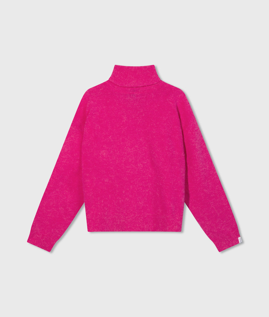 coll sweater soft knit | bright pink