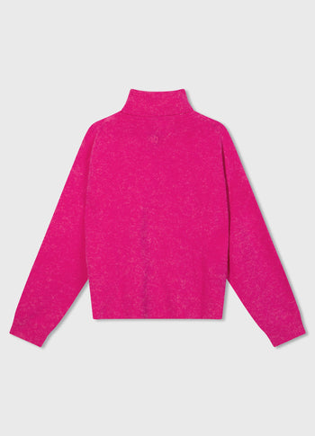 coll sweater soft knit | bright pink