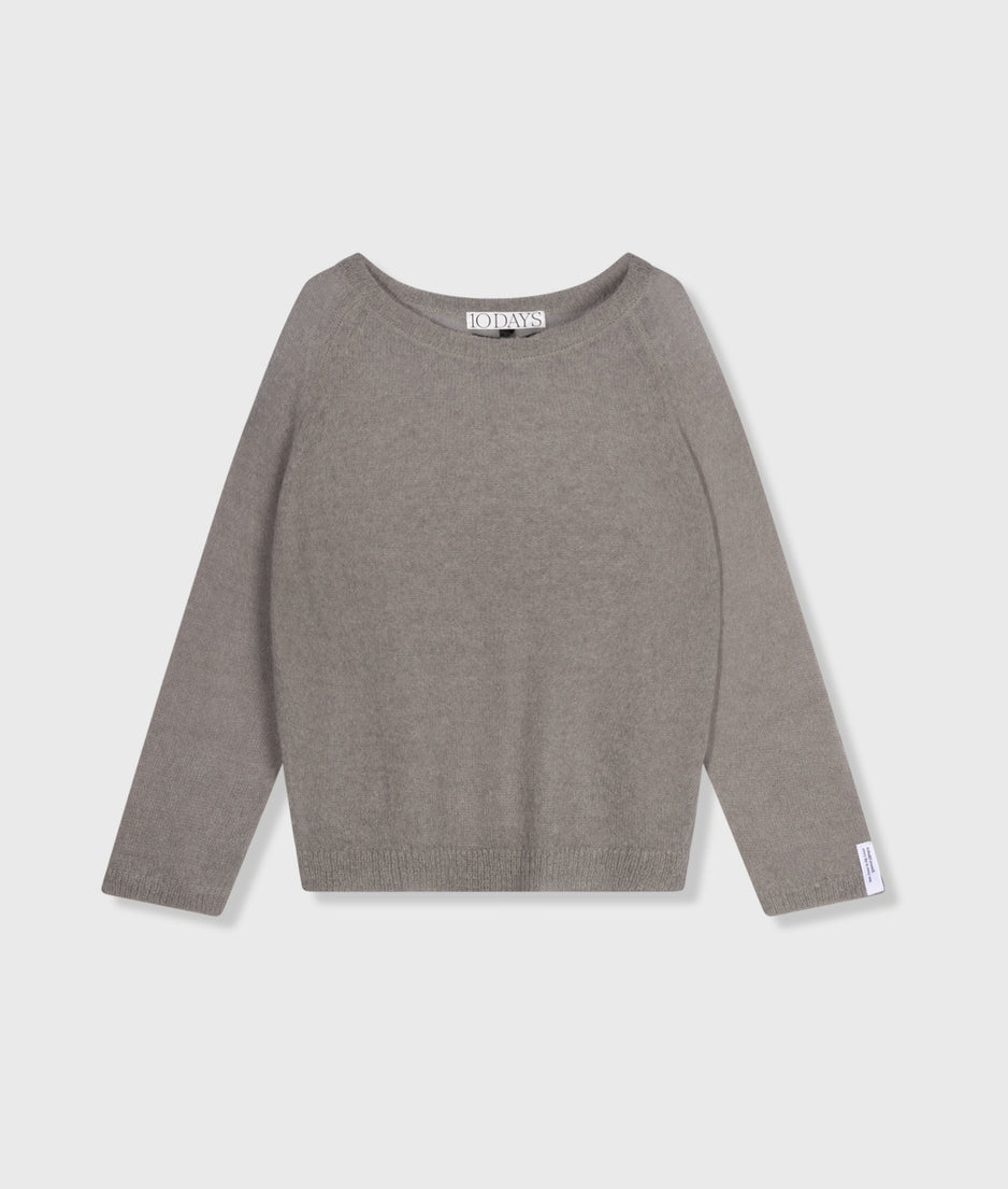 thin knit sweater | sage