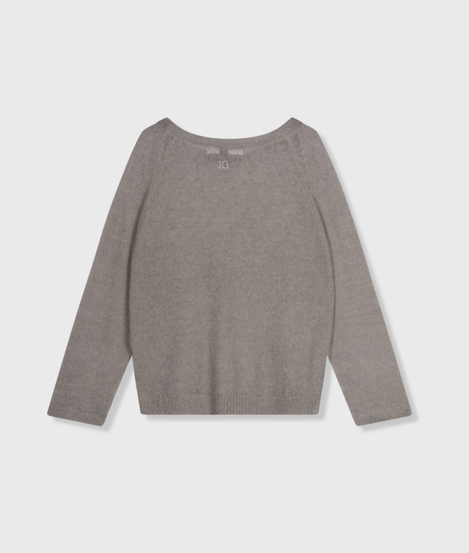 thin knit sweater | sage