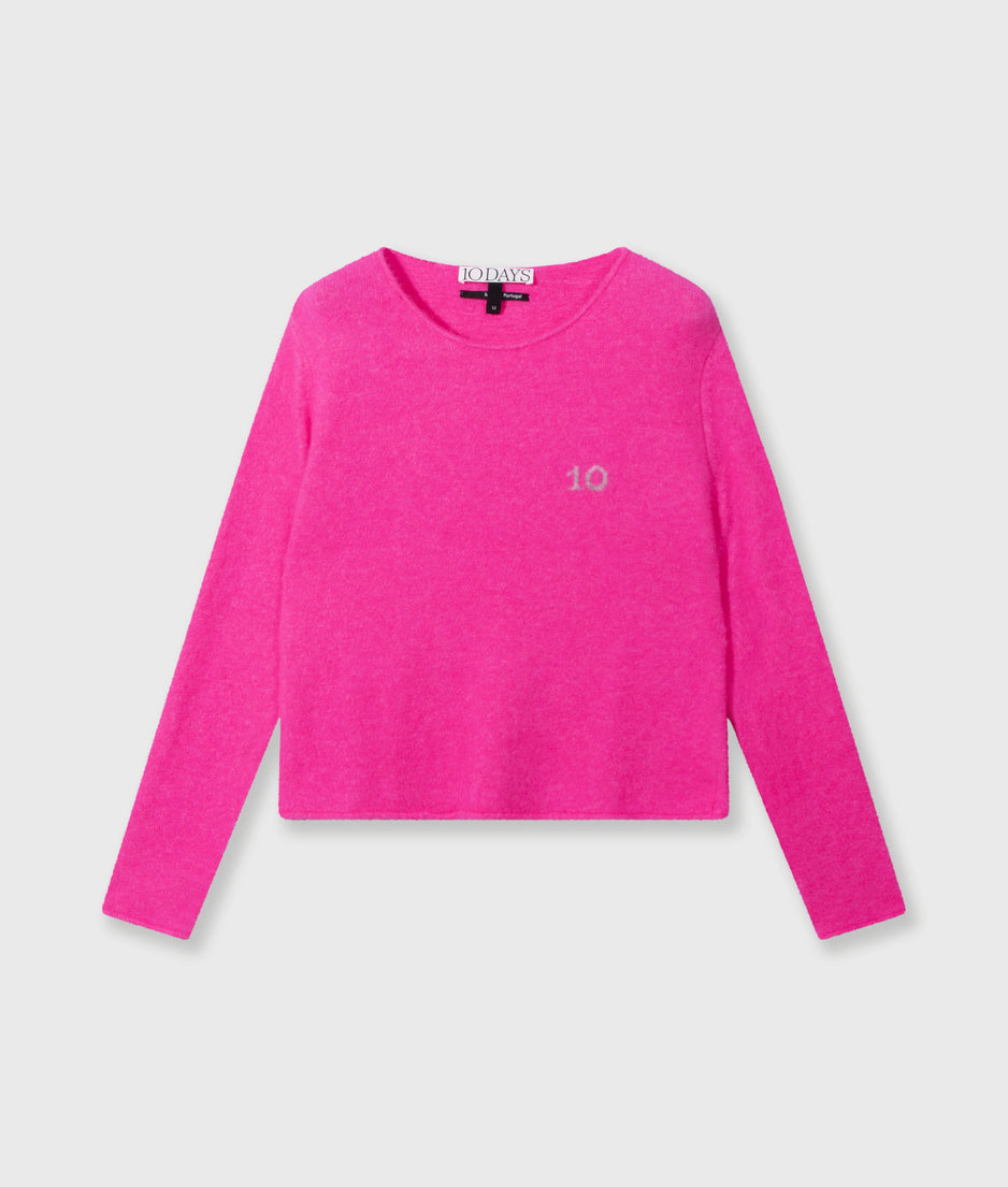 soft knit sweater 10 | neon pink