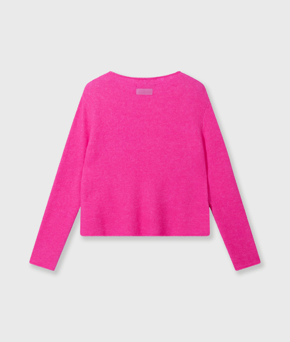 soft knit sweater 10 | neon pink