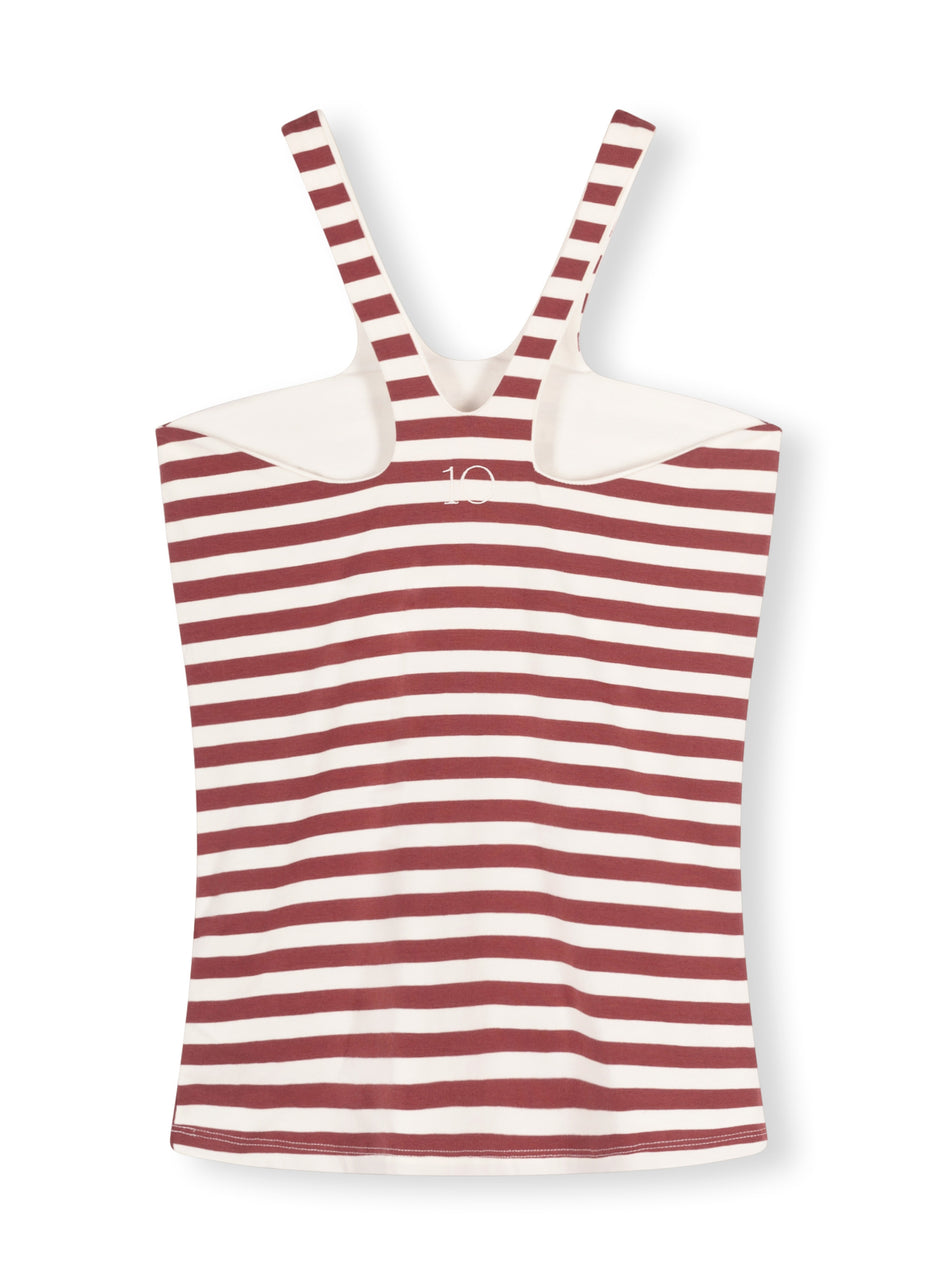 sporty wrapper stripes | warm white/burgundy