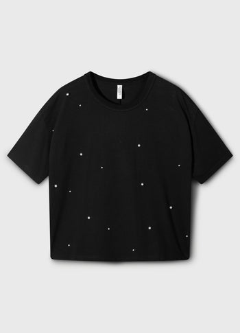 the tee pearls | black