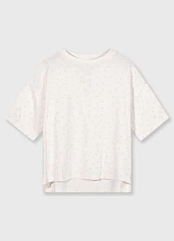 short sleeve tee dots | ecru