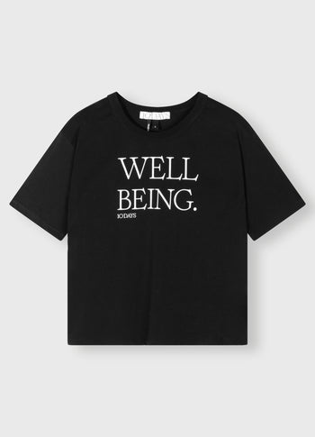 cotton tee well being | black