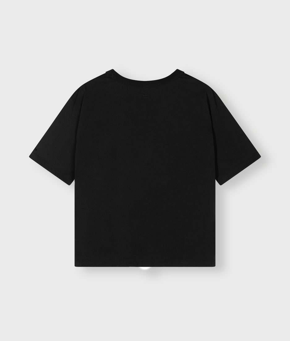 cotton tee well being | black