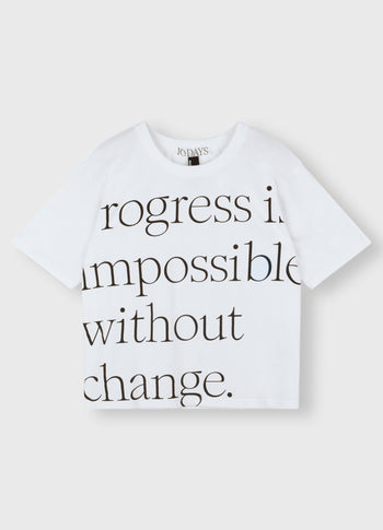 tee tagline | white