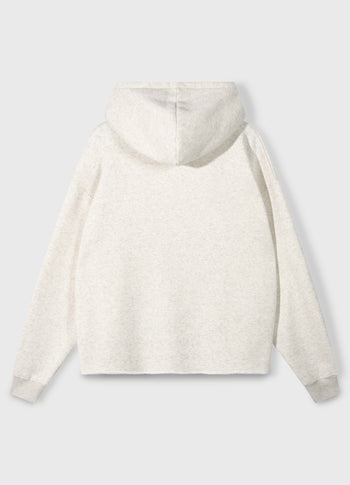 statement hoodie pearls | soft white melee