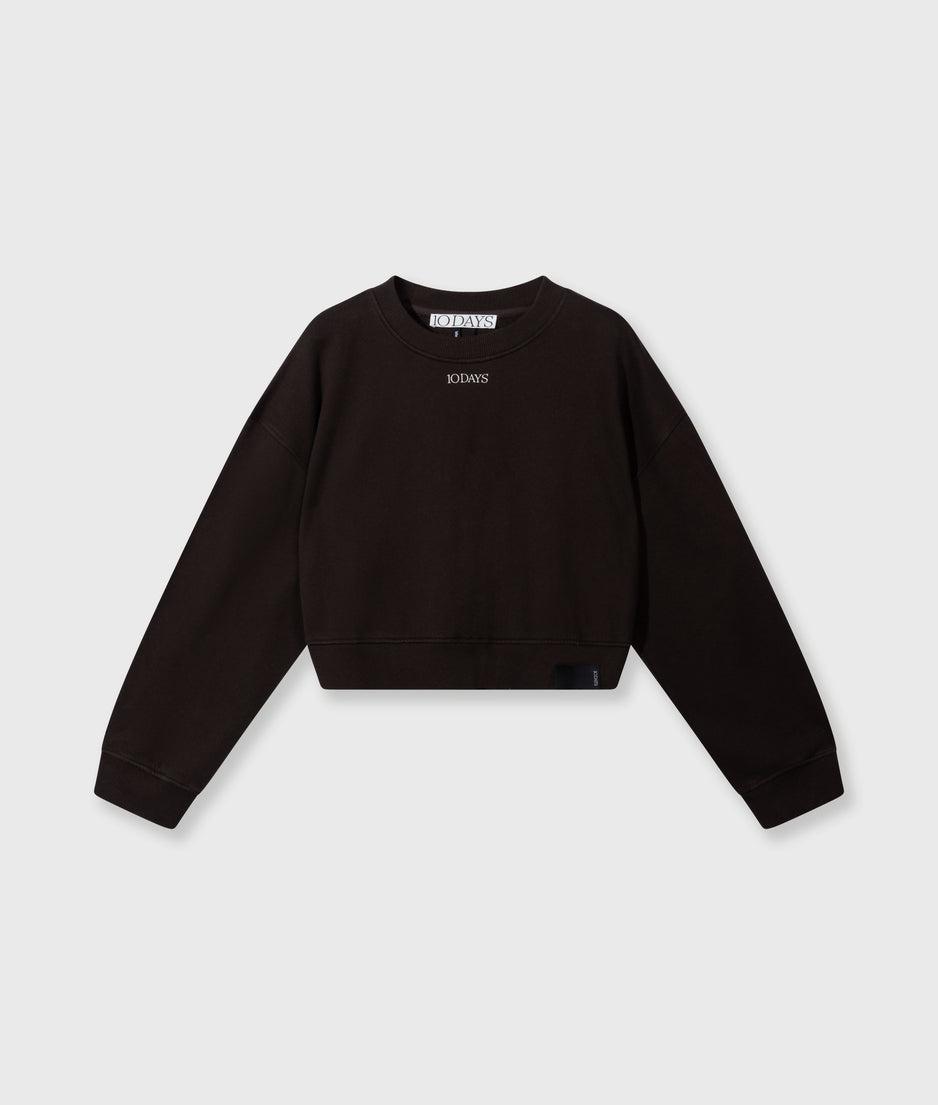 cropped sweater | chocolate