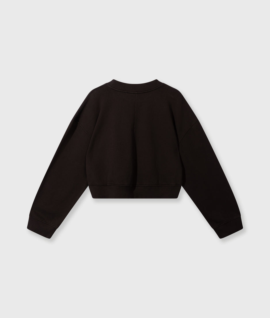 cropped sweater | chocolate