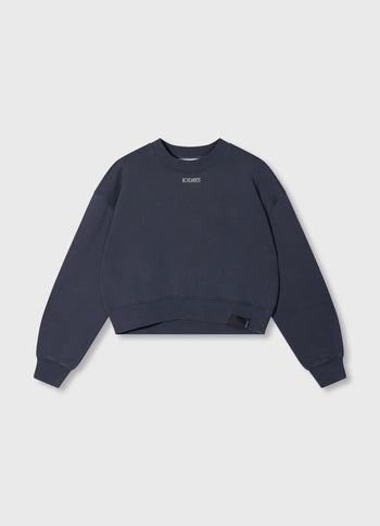 cropped sweater | yale blue