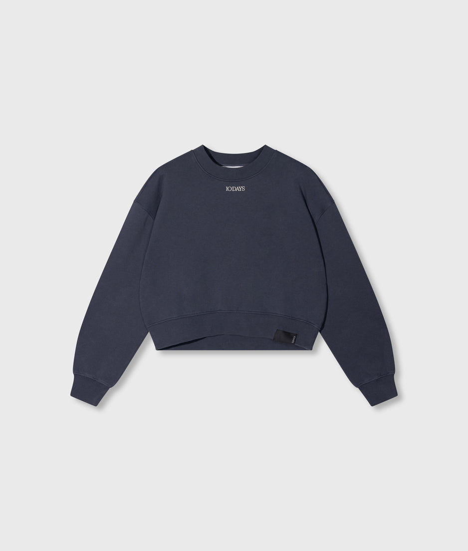 cropped sweater | yale blue