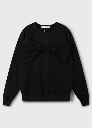 statement sweater bow | black