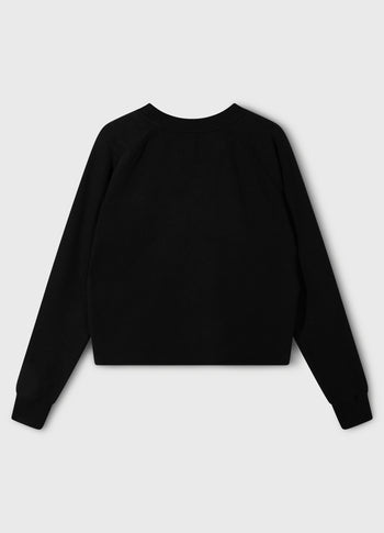 crew neck pearls | black