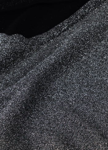 deep neck sweater glitter | black