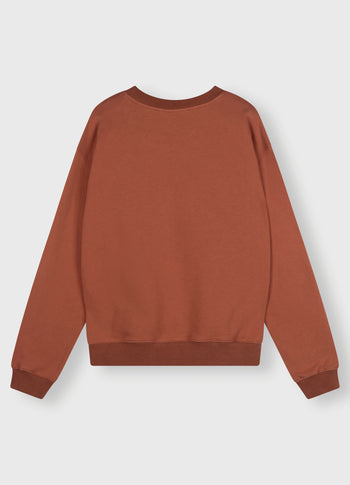 logo sweater | saddle brown