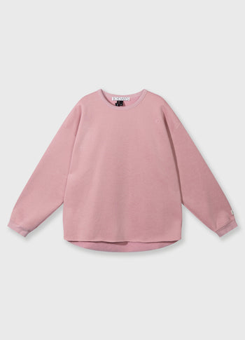 raw edge statement sweater | raspberry