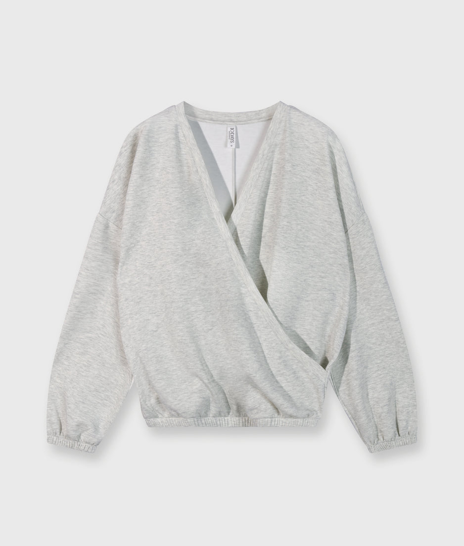 dance sweater | white grey melee