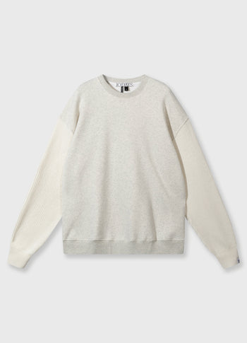 statement sweater knit sleeves | soft white melee