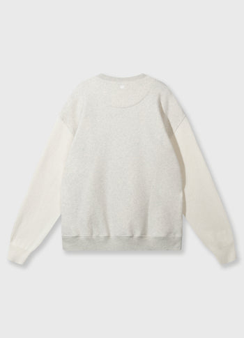 statement sweater knit sleeves | soft white melee