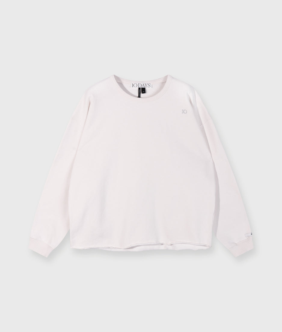 raw edge sweater | marshmallow