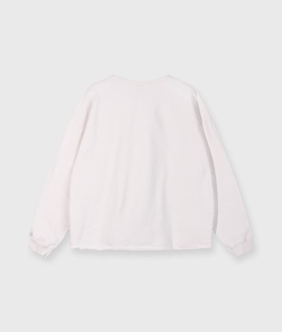 raw edge sweater | marshmallow