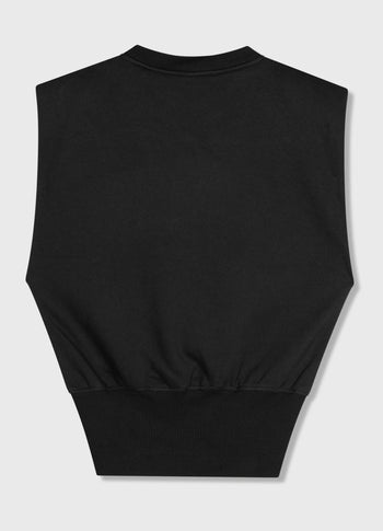 sleeveless statement top | black