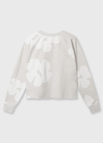 icon sweater flower | soft white melee