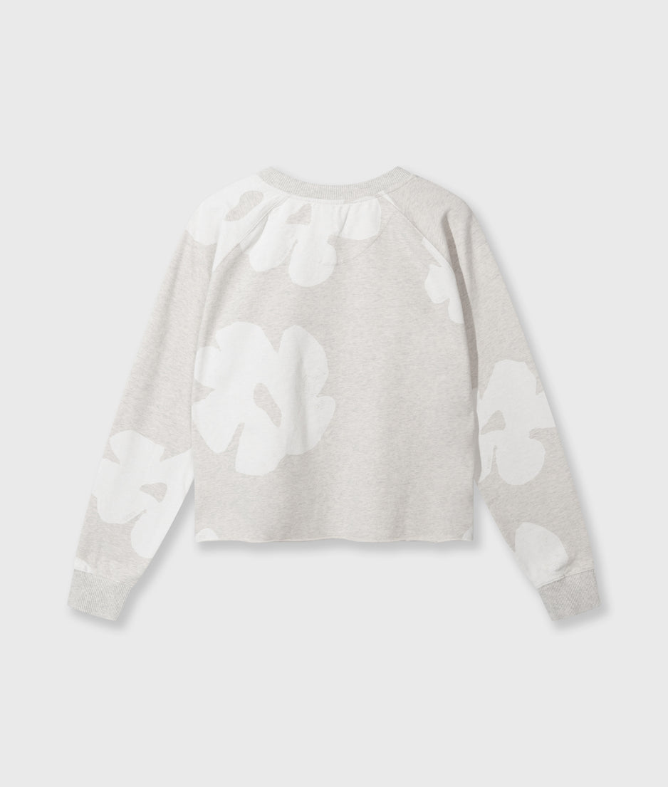 icon sweater flower | soft white melee