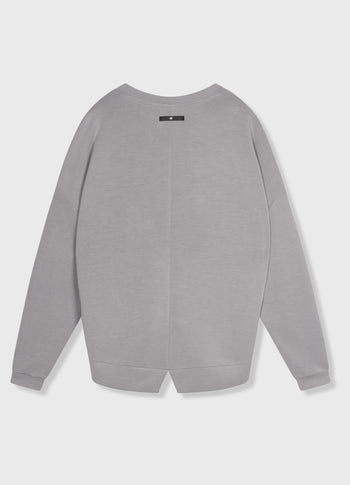 v-neck sweater scuba | graphite