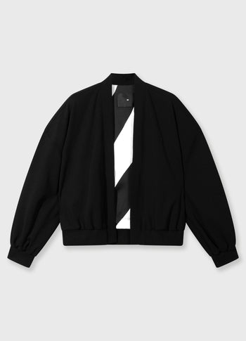 reversible bomber blazer | black