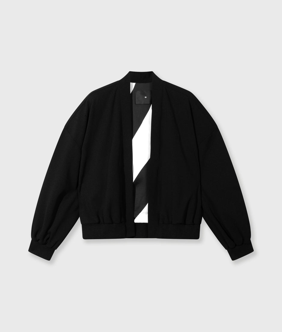 reversible bomber blazer | black