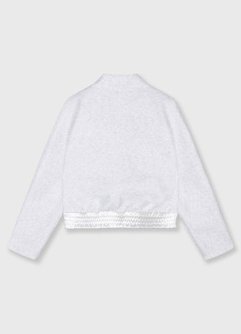 cropped cardigan neoprene | white melee