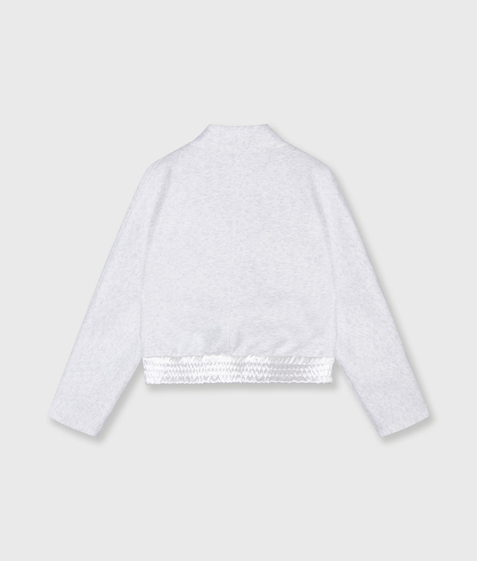 cropped cardigan neoprene | white melee