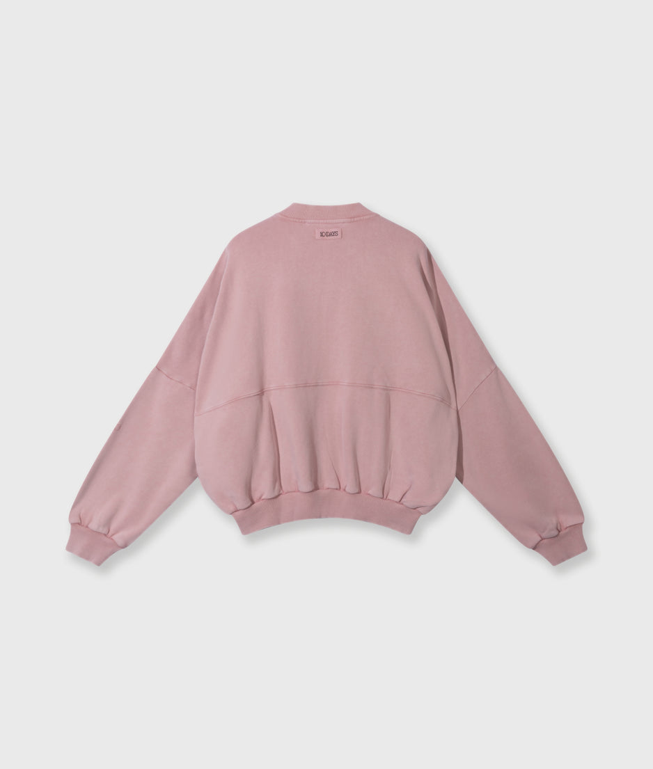 bomber cardigan | raspberry