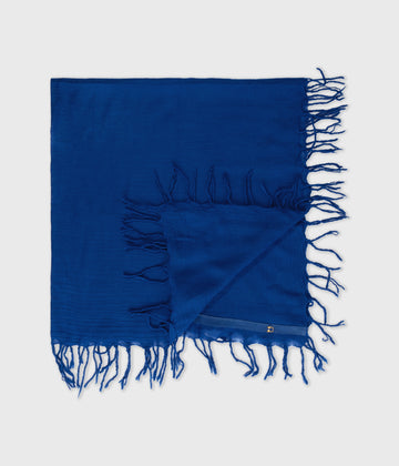 scarf wool | true blue