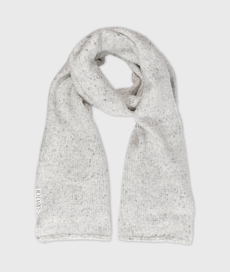 knit scarf melee | light grey melee