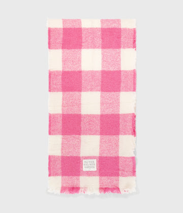 scarf check | bright pink