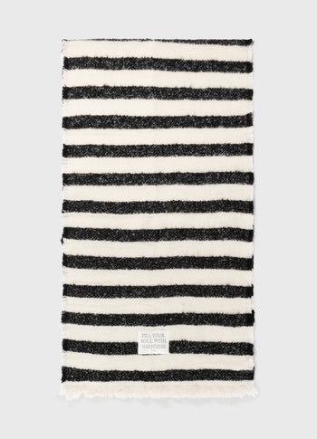 scarf stripes | ecru/black