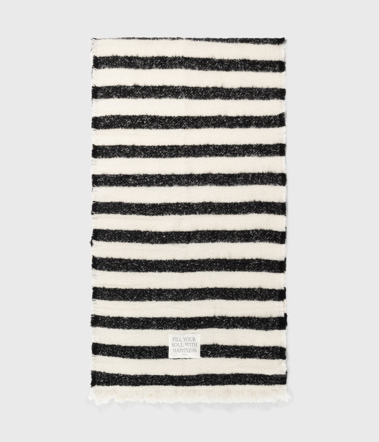 scarf stripes | ecru/black