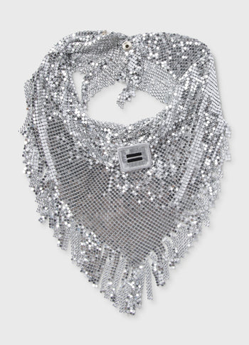 necklace scarf | silver