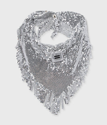 necklace scarf | silver