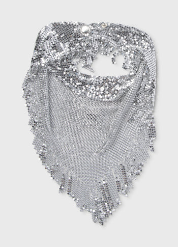 necklace scarf | silver