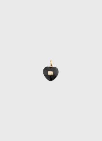 heart charm | black