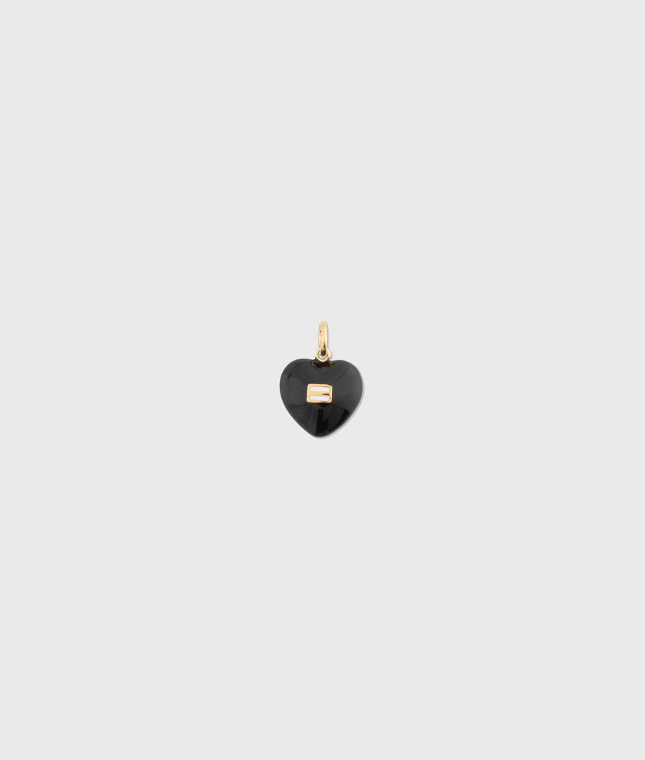 heart charm | black