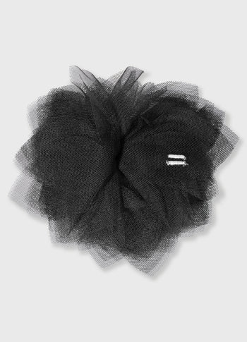 tulle corsage | black