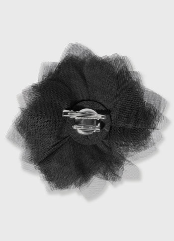 tulle corsage | black