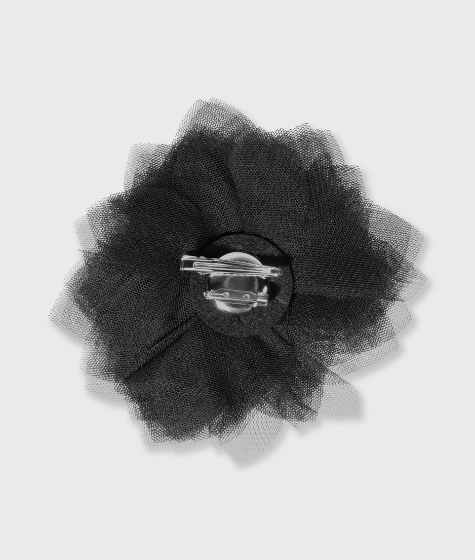 tulle corsage | black