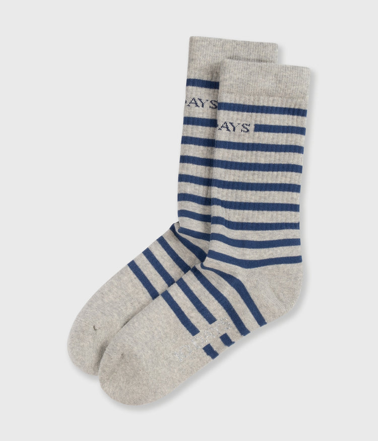 long socks stripes | light grey melee